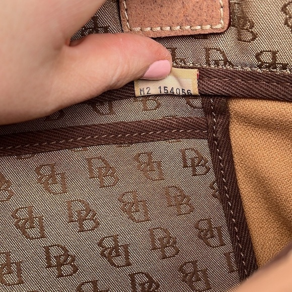 Vintage Dooney & Bourke Brown Tulip Tassel Tote Shoulder Bag - Picture 9 of 9